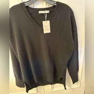 NWT Peter Millar cashmere Black V-neck sweater